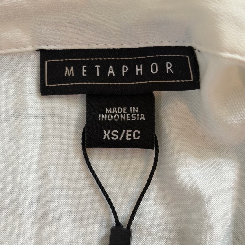 Metaphor Snap Front 3/4 Sleeve Blouse NWT XS - Picture 4 of 7